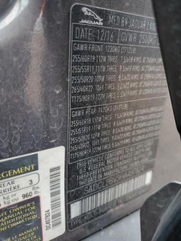 2017 JAGUAR F-PACE R - - SADCL2BV3HA497824