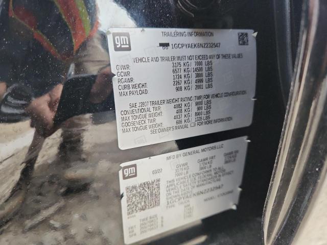 2022 CHEVROLET SILVERADO - 1GCPYAEK6NZ232547