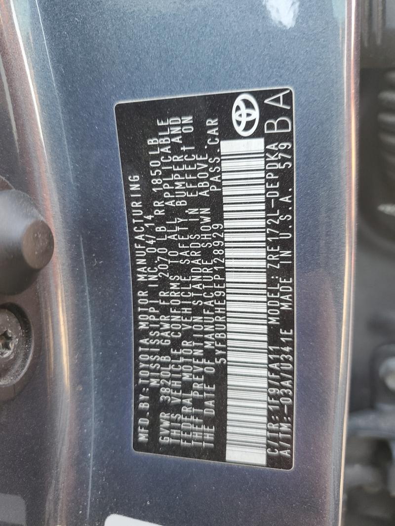 2014 TOYOTA COROLLA L - 5YFBURHE9EP128929