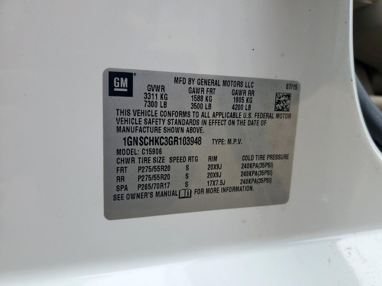 CHEVROLET SUBURBAN C1500 LT