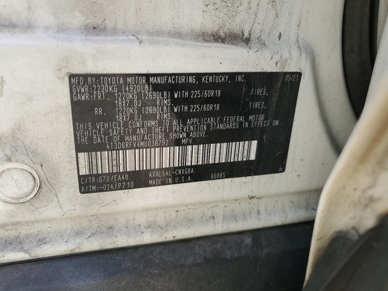 Lot #3303663939 2021 TOYOTA RAV4 LIMIT