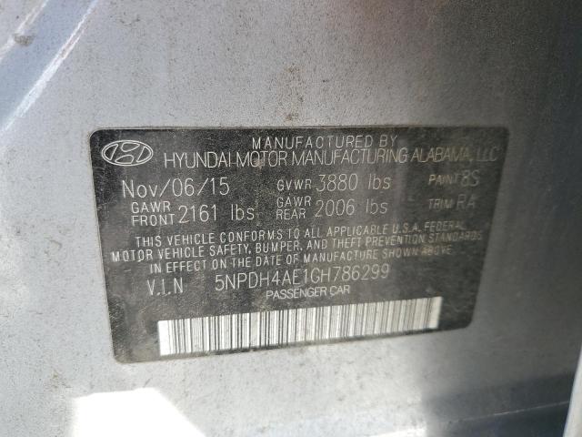 2016 HYUNDAI ELANTRA SE 5NPDH4AE1GH786299