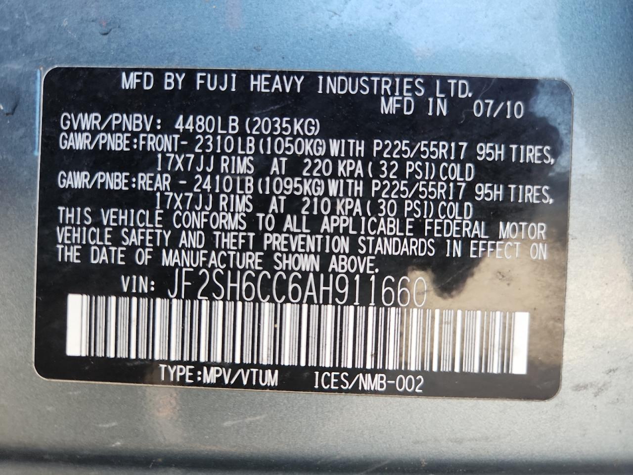 SUBARU FORESTER 2.5X PREMIUM