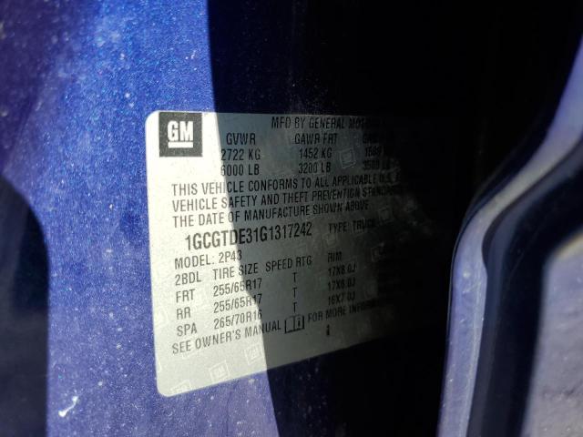 2016 CHEVROLET COLORADO Z - 1GCGTDE31G1317242