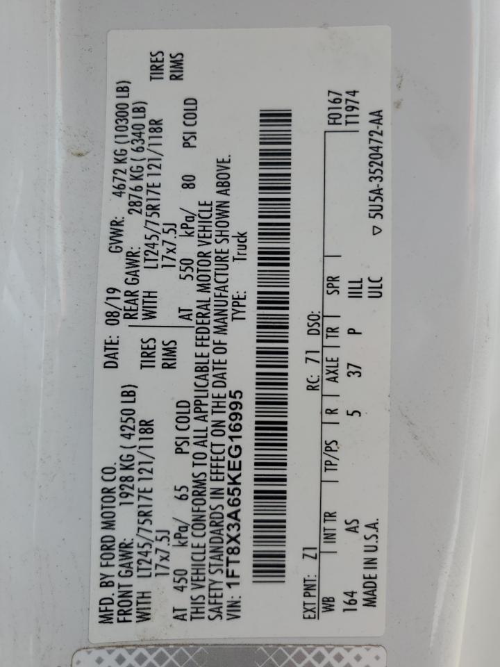 Lot #3291474955 2019 FORD F350 SUPER DUTY