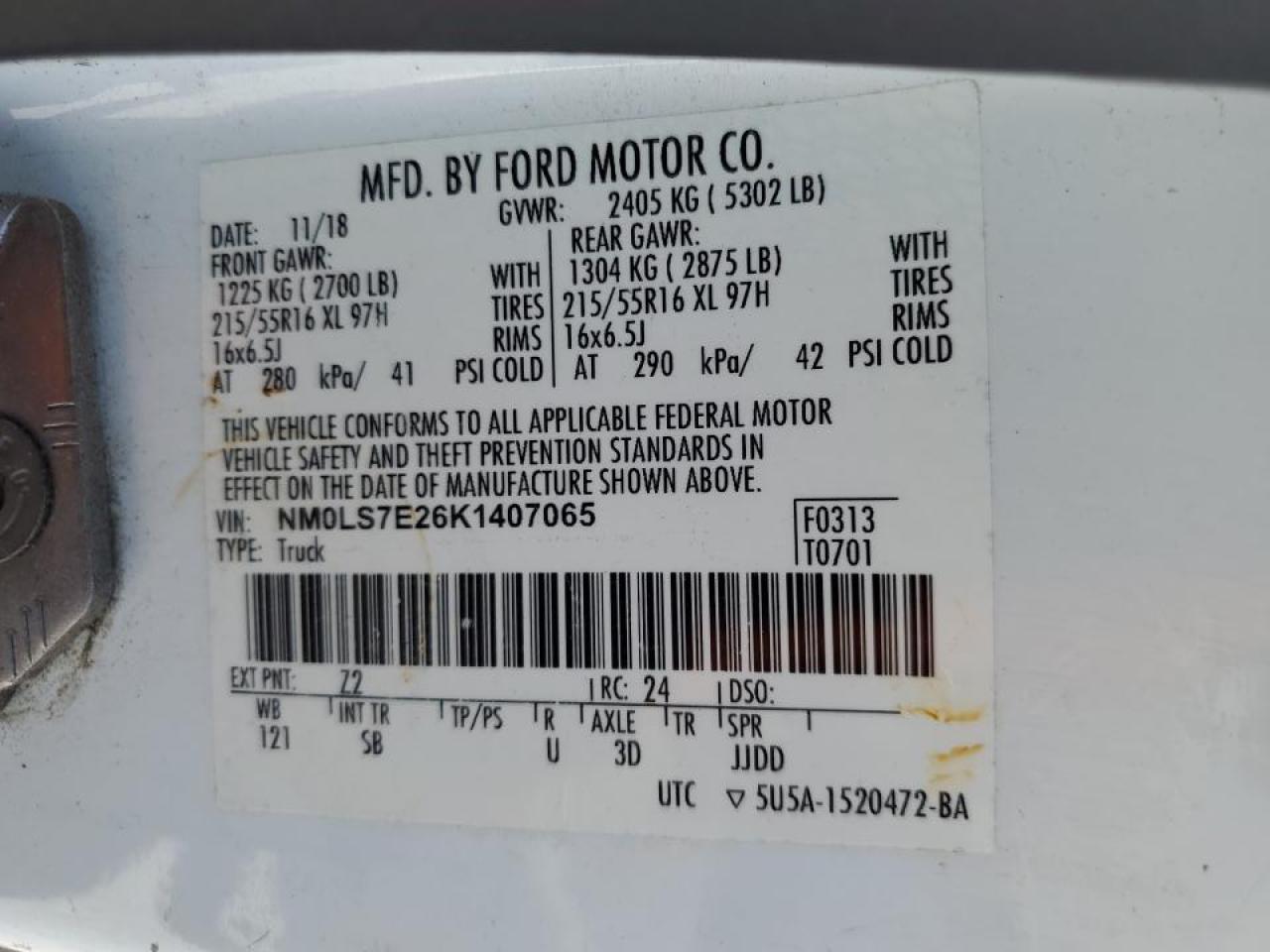 FORD TRANSIT CONNECT XL