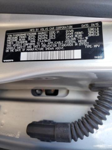 2015 VOLVO XC60 T6 PL - YV4902RM6F2762896