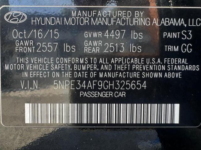 2016 HYUNDAI SONATA SPO #3271594379