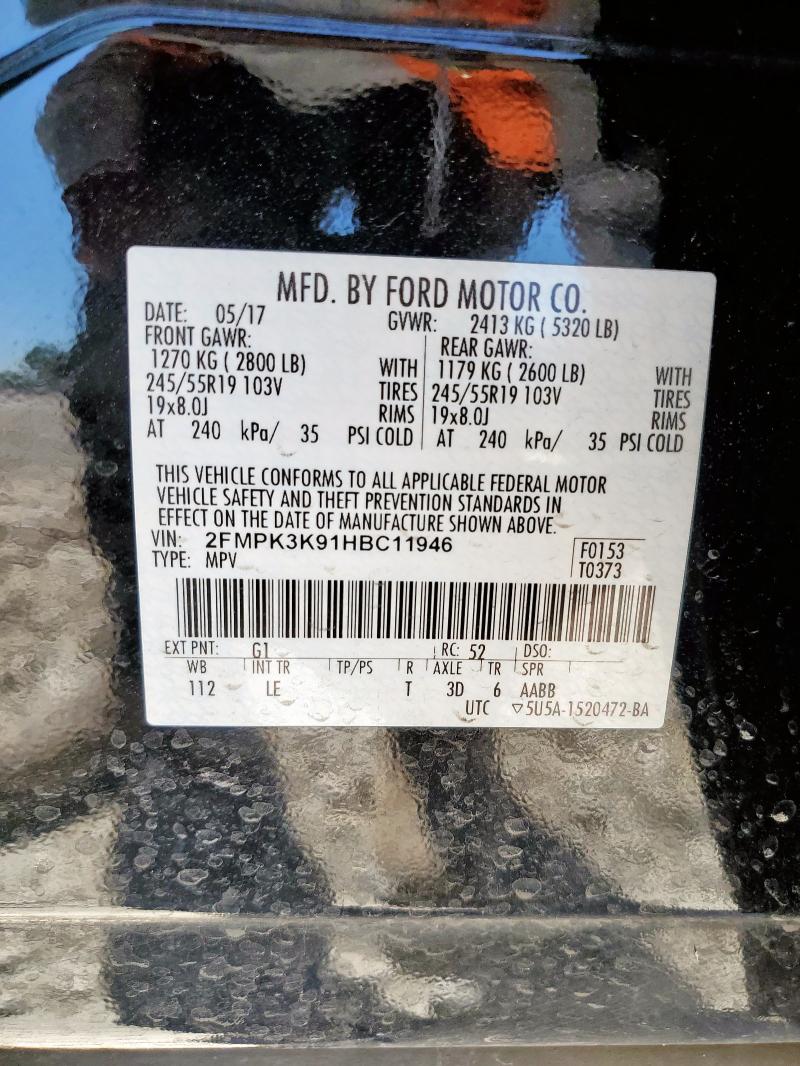 2017 FORD EDGE TITAN - 2FMPK3K91HBC11946