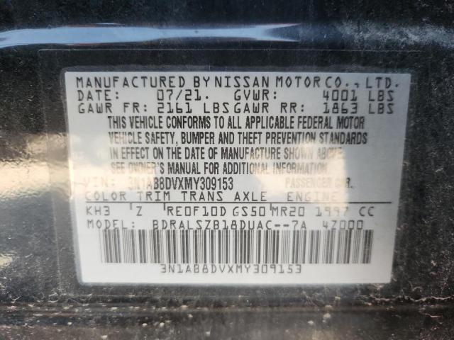 2021 NISSAN SENTRA SR - 3N1AB8DVXMY309153