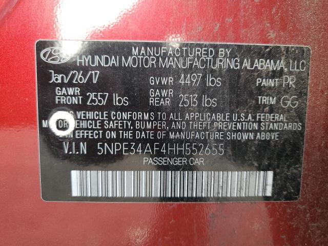 2017 HYUNDAI SONATA SPO - 5NPE34AF4HH552655