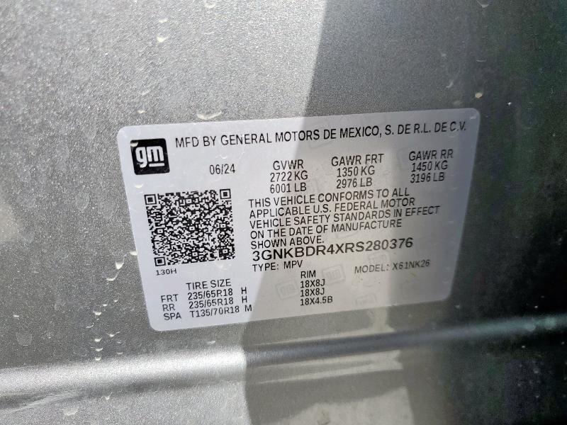 2024 CHEVROLET BLAZER 3LT - 3GNKBDR4XRS280376