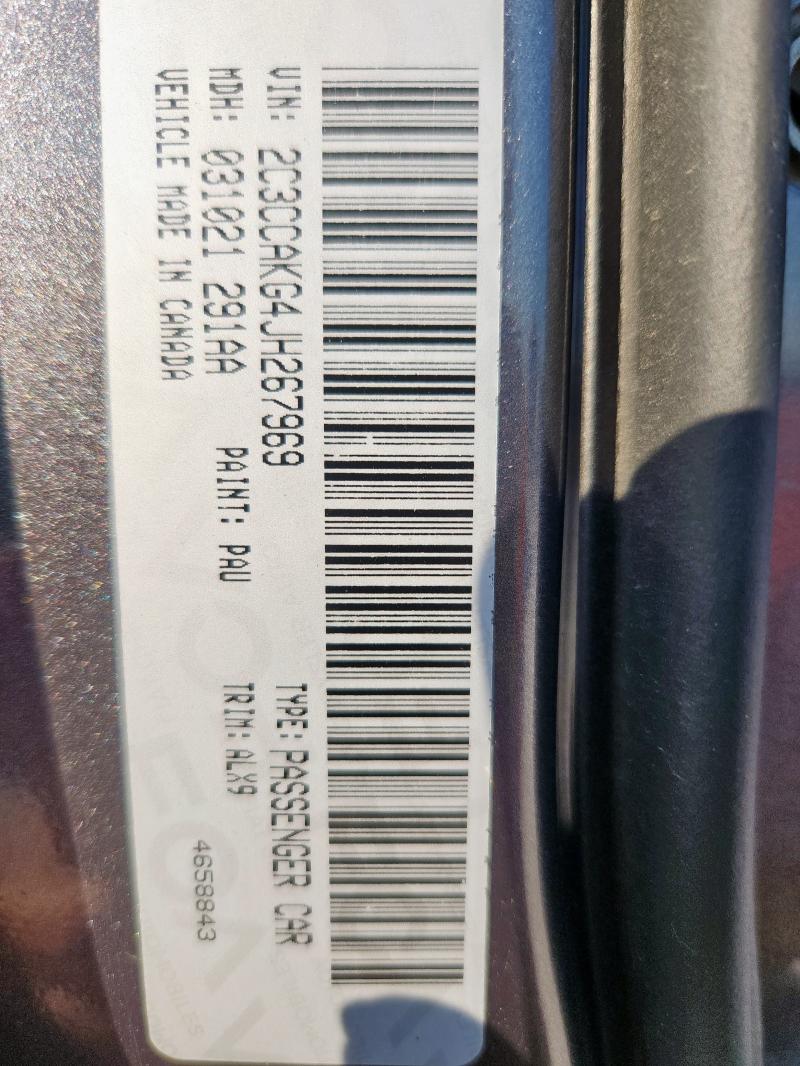 2018 CHRYSLER 300 LIMITED 2C3CCAKG4JH267969