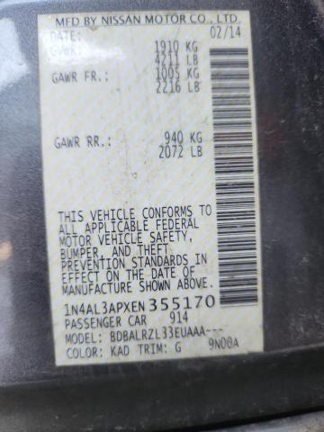 2014 NISSAN ALTIMA 2.5 #3293488439