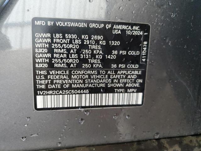 2025 VOLKSWAGEN ATLAS SE 1V2HR2CA2SC504445
