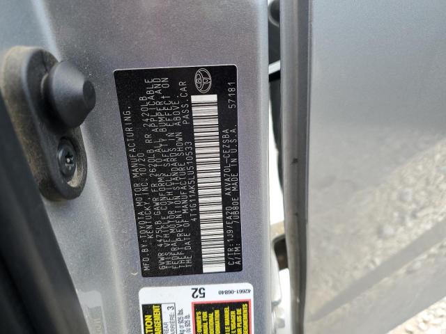 2020 TOYOTA CAMRY SE - 4T1G11AK5LU510533