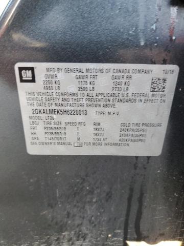 2017 GMC TERRAIN SL - 2GKALMEK5H6220013