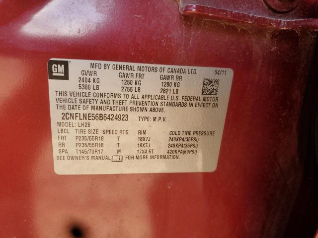 2011 CHEVROLET EQUINOX LT #3297219384