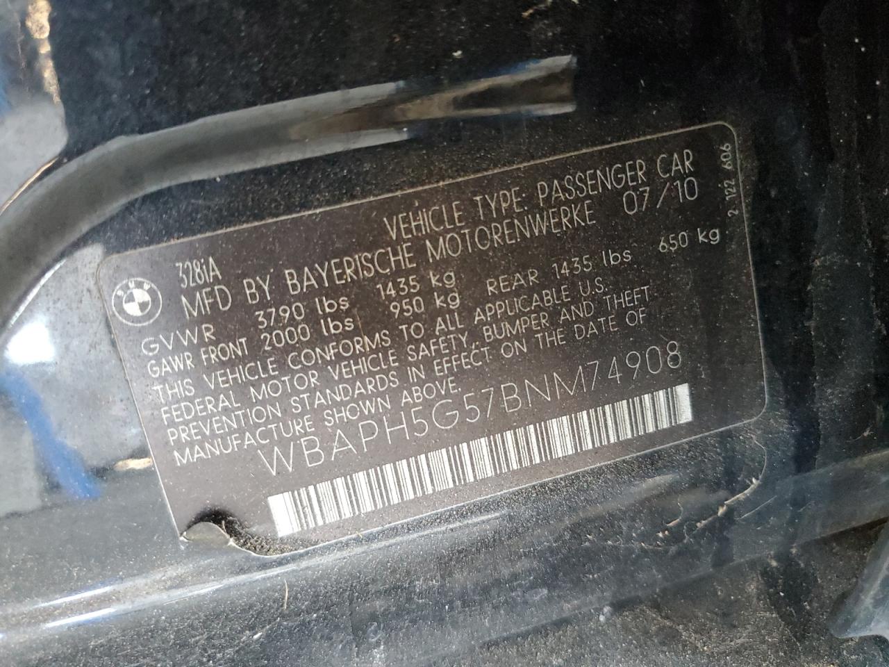 BMW 3 SERIES I SULEV