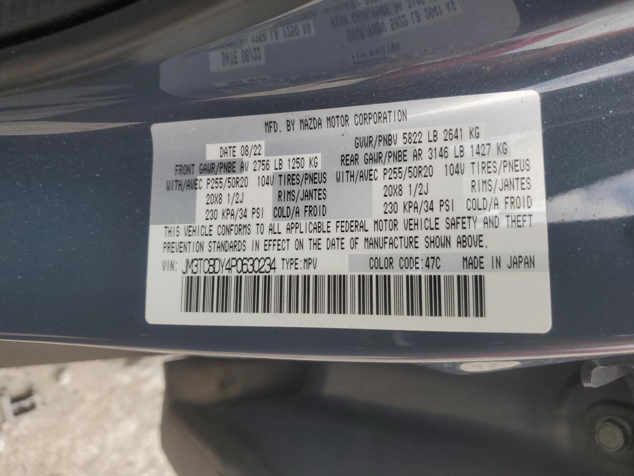 MAZDA CX-9 GRAND TOURING