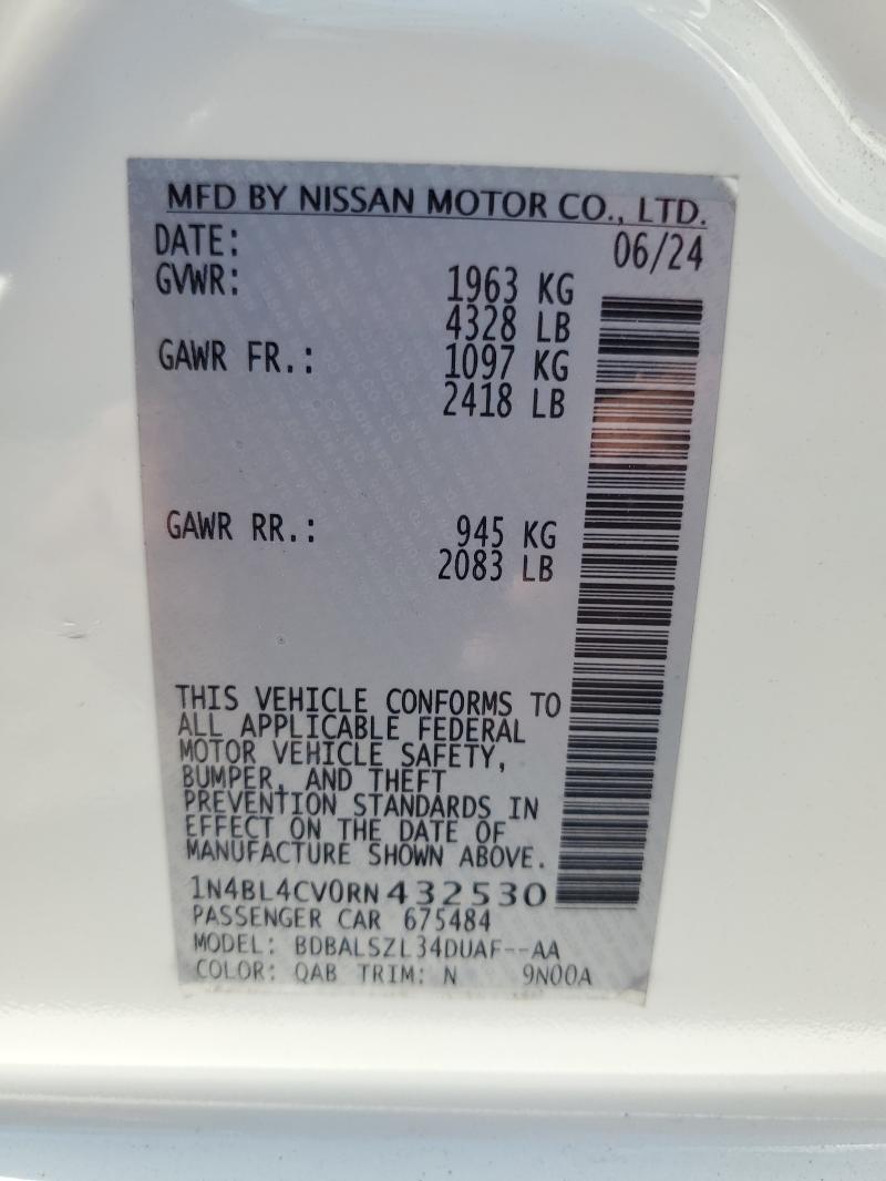 2024 NISSAN ALTIMA SR #3301923462