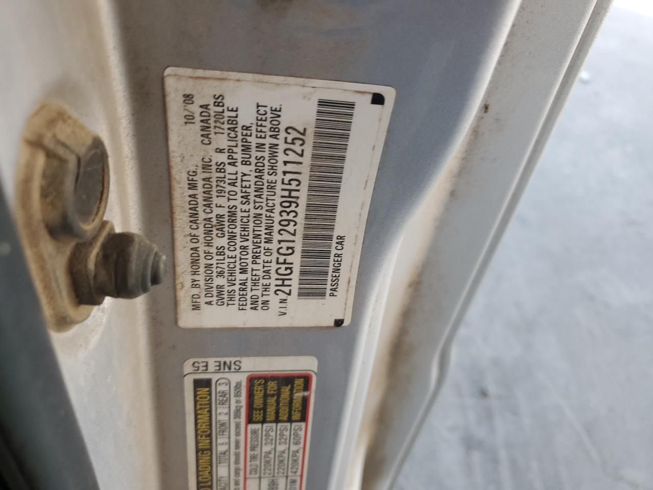 Lot #3284685326 2009 HONDA CIVIC EXL