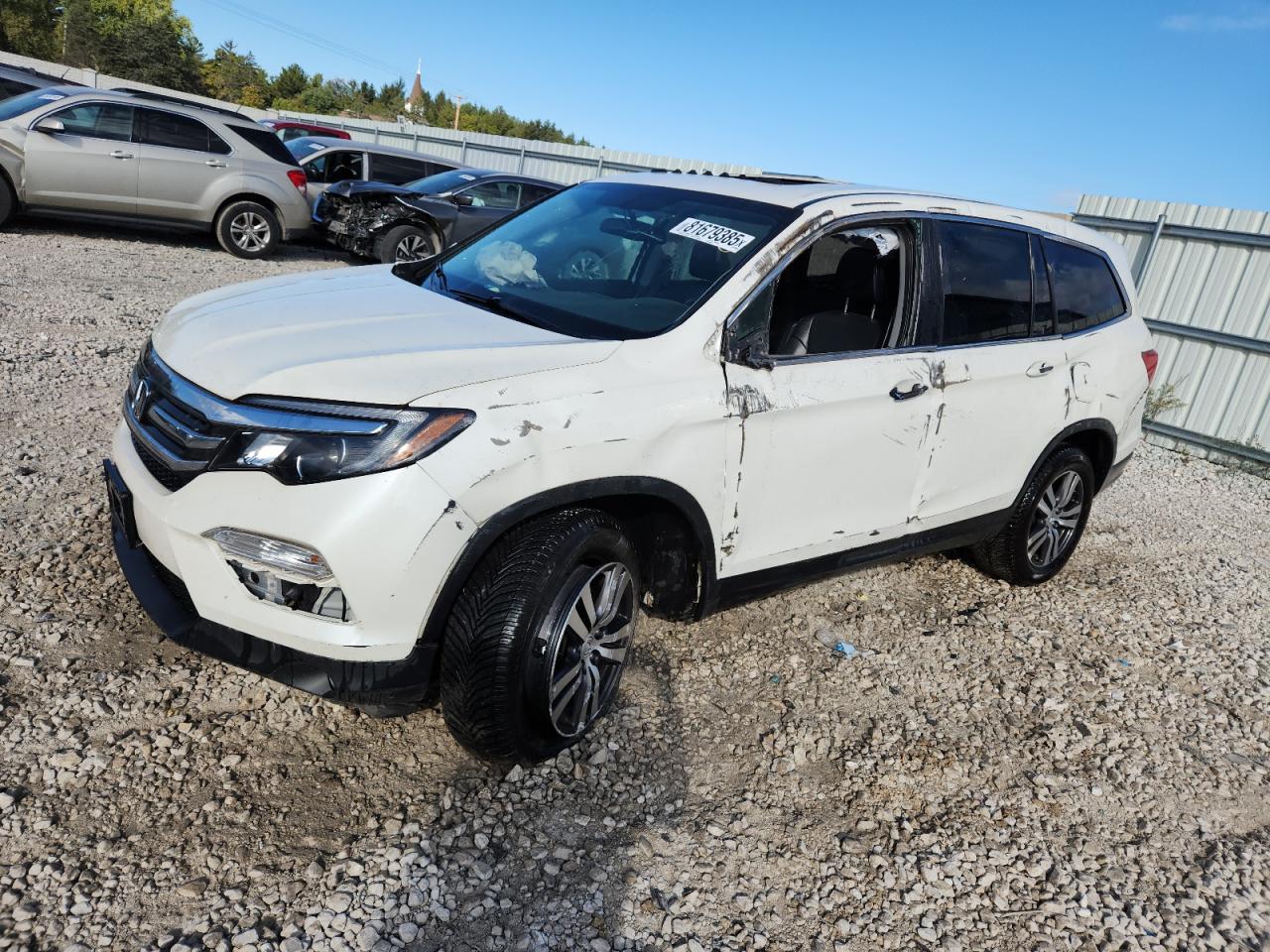 Lot #3301868972 2017 HONDA PILOT EXL