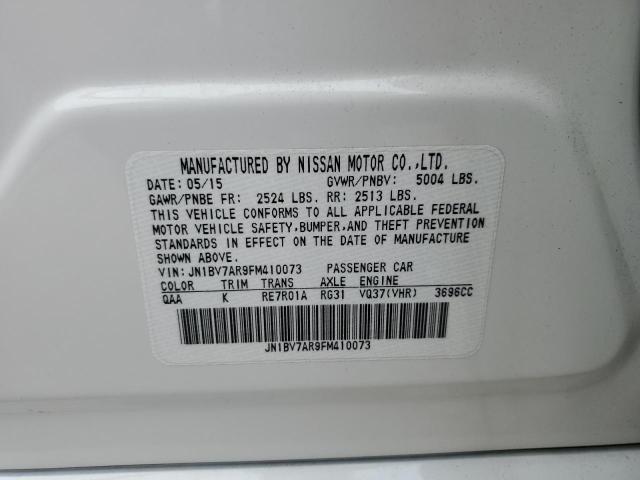 2015 INFINITI Q50 BASE - JN1BV7AR9FM410073