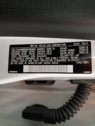 2017 VOLVO XC60 T6 DYNAMIC YV449MRR9H2190958