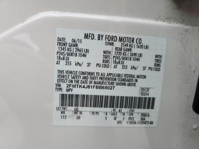 2015 FORD EDGE SEL - 2FMTK4J81FBB65027