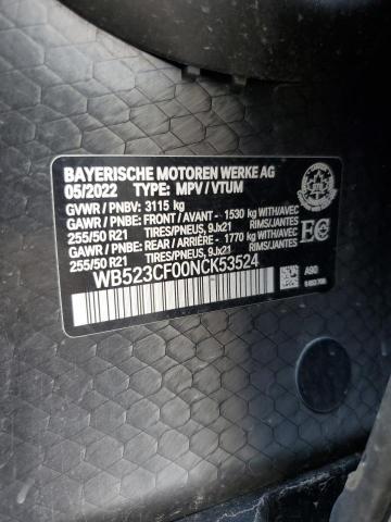 2022 BMW IX XDRIVE5 - WB523CF00NCK53524