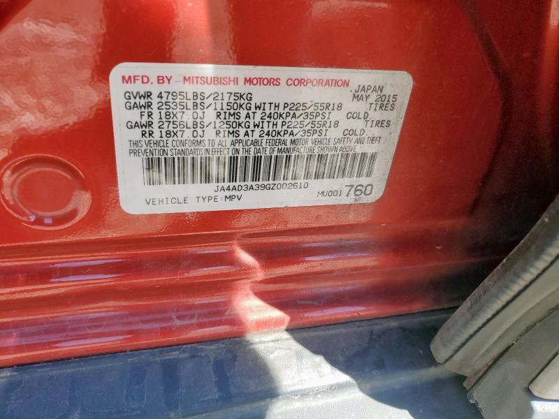 2016 MITSUBISHI OUTLANDER - JA4AD3A39GZ002610