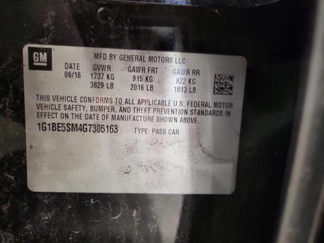 2016 CHEVROLET CRUZE LT - 1G1BE5SM4G7305163