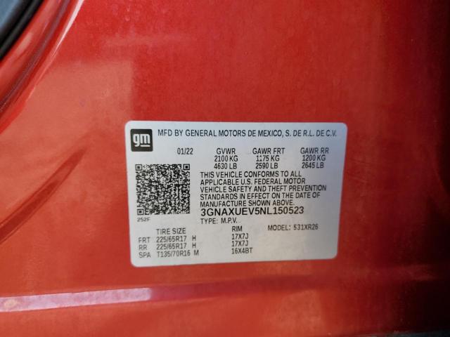 2022 CHEVROLET EQUINOX LT #3286704290