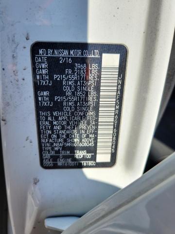 2016 NISSAN JUKE S #3304713904