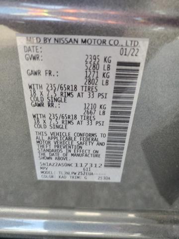 2022 NISSAN MURANO S - 5N1AZ2AS0NC117312