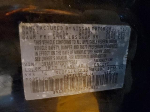 2016 NISSAN SENTRA S 3N1AB7AP2GY276931