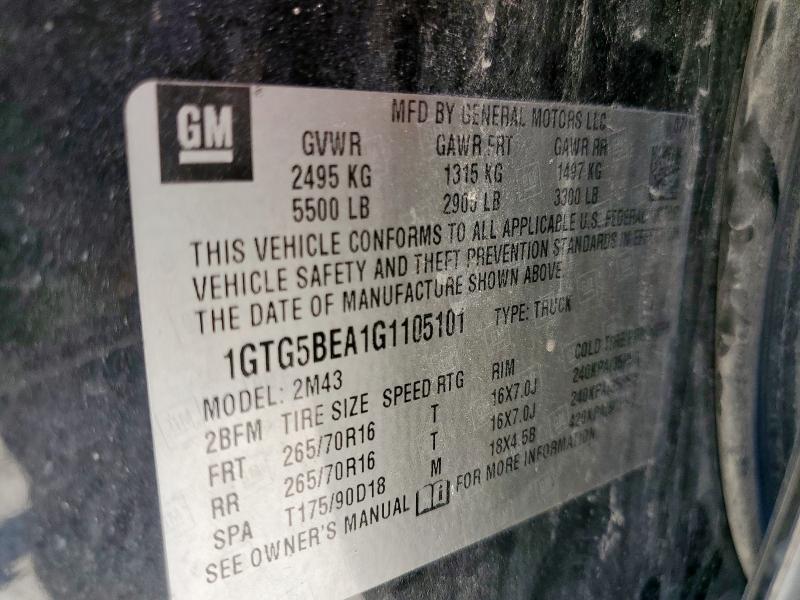 2016 GMC CANYON 1GTG5BEA1G1105101