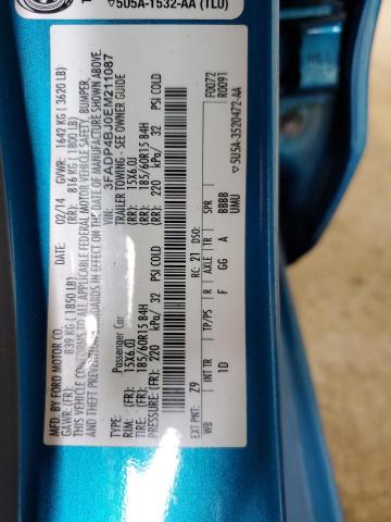 2014 FORD FIESTA SE - 3FADP4BJ0EM211087