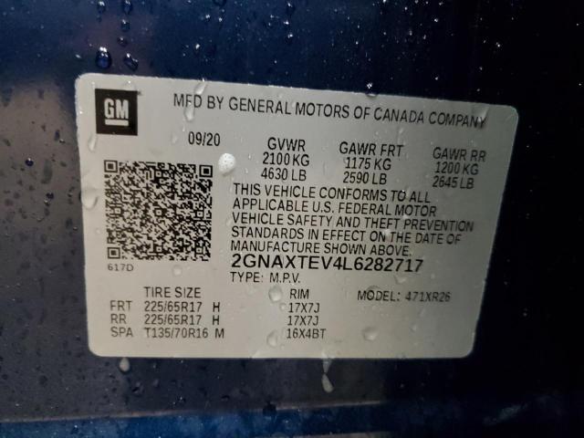 2020 CHEVROLET EQUINOX LT - 2GNAXTEV4L6282717