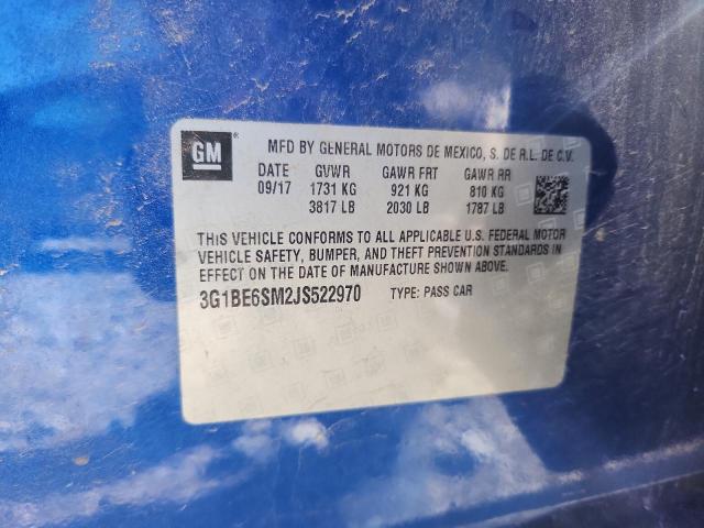 2018 CHEVROLET CRUZE LT - 3G1BE6SM2JS522970