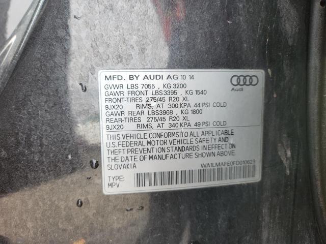 2015 AUDI Q7 TDI PRE WA1LMAFE0FD010629