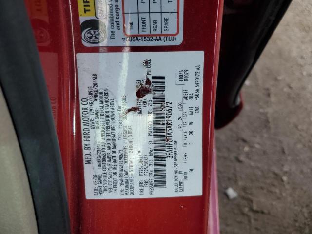 2010 FORD FUSION SE - 3FAHP0HA5AR190672