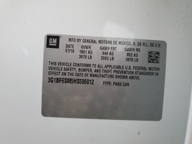 2017 CHEVROLET CRUZE PREM - 3G1BF6SM5HS506012