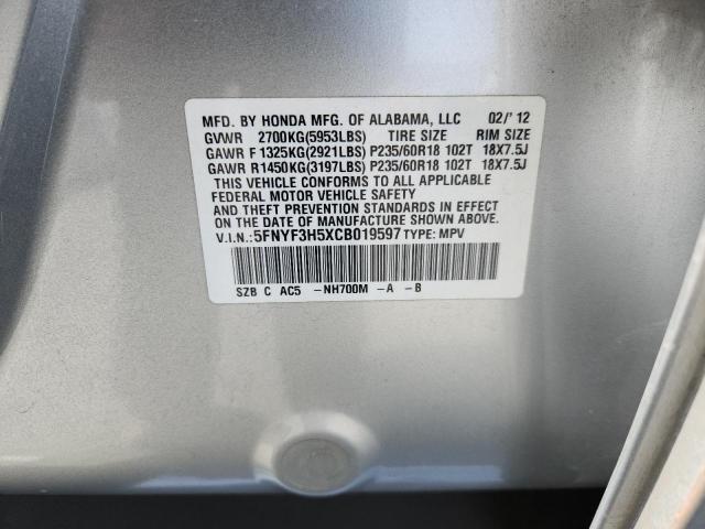 2012 HONDA PILOT #3282423275