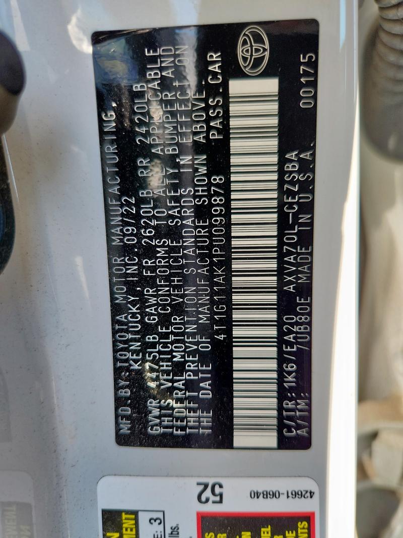 2023 TOYOTA CAMRY SE N - 4T1G11AK1PU099878