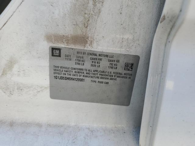 2017 CHEVROLET SONIC LT 1G1JD5SH6H4129981