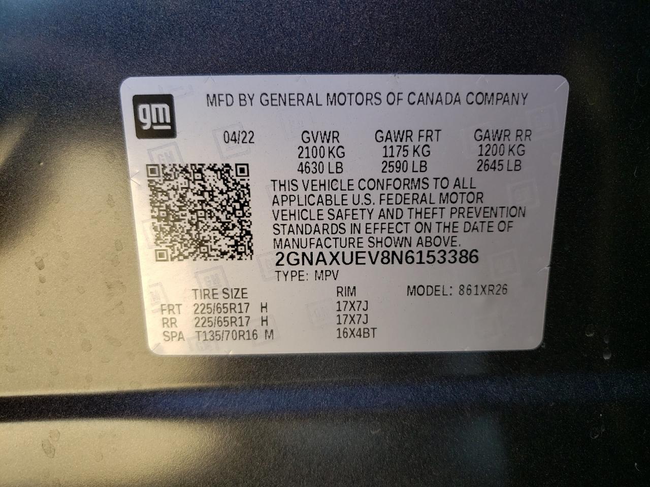 CHEVROLET EQUINOX LT