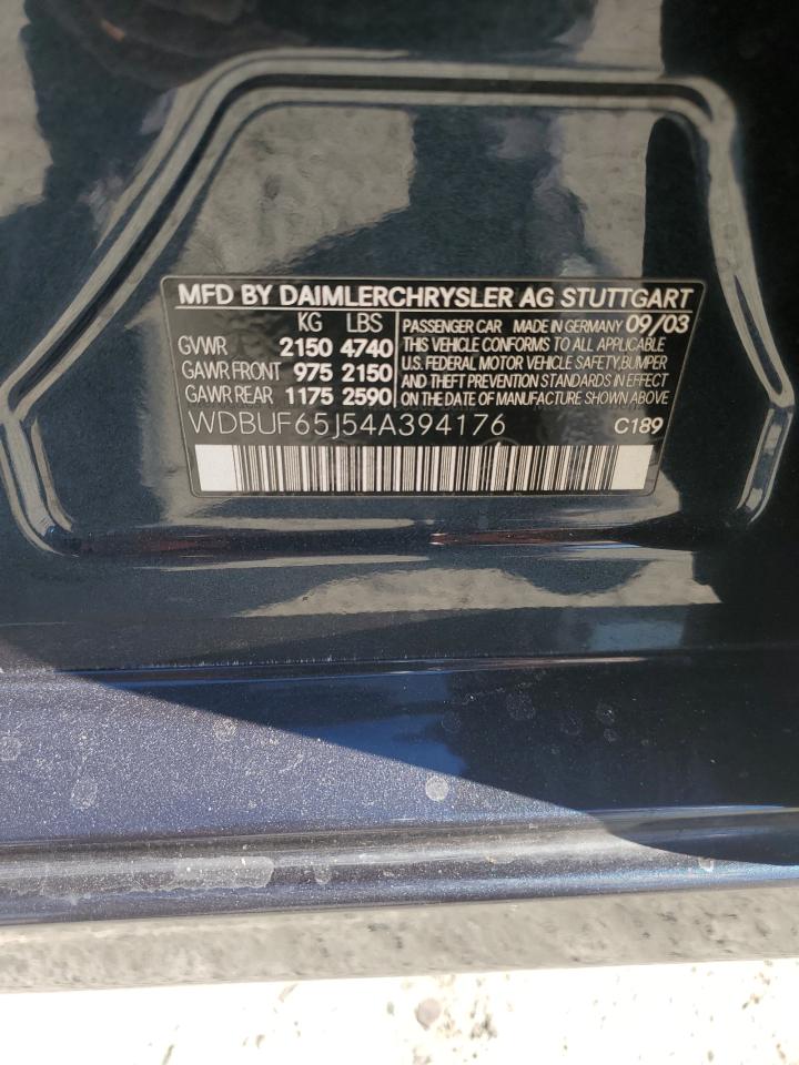 Lot #3308315169 2004 MERCEDES-BENZ E 320