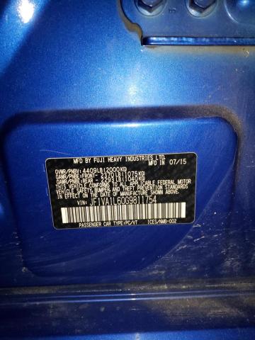 2016 SUBARU WRX LIMITED JF1VA1L60G9811754